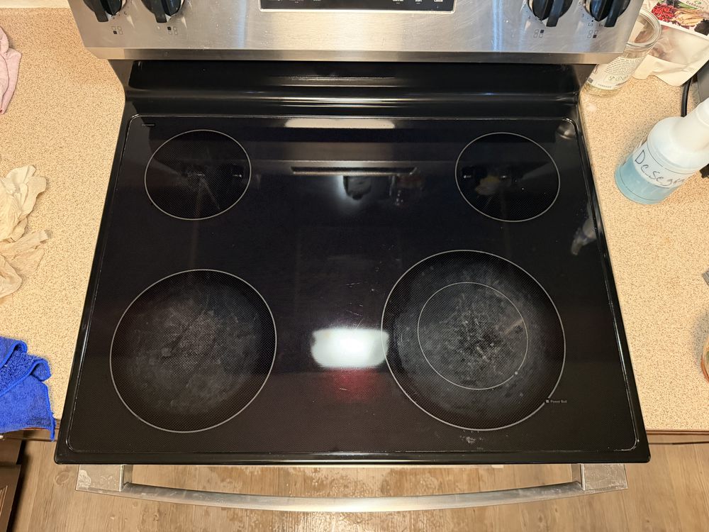 Stove top after cleaning