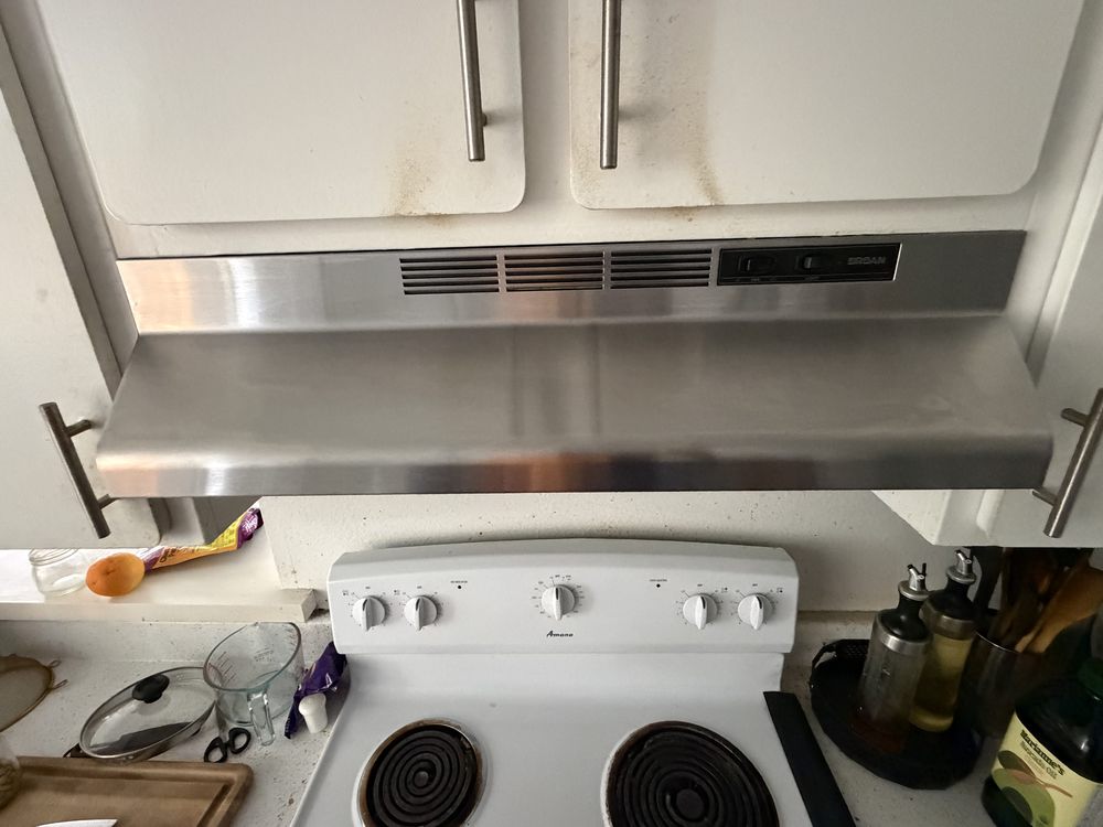 Stove exhaust after cleaning