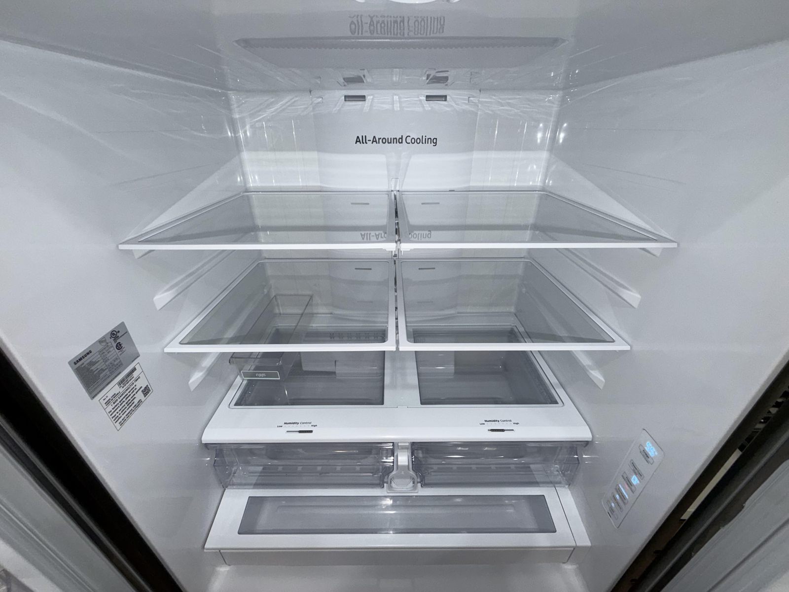 Fridge interior after a deep clean