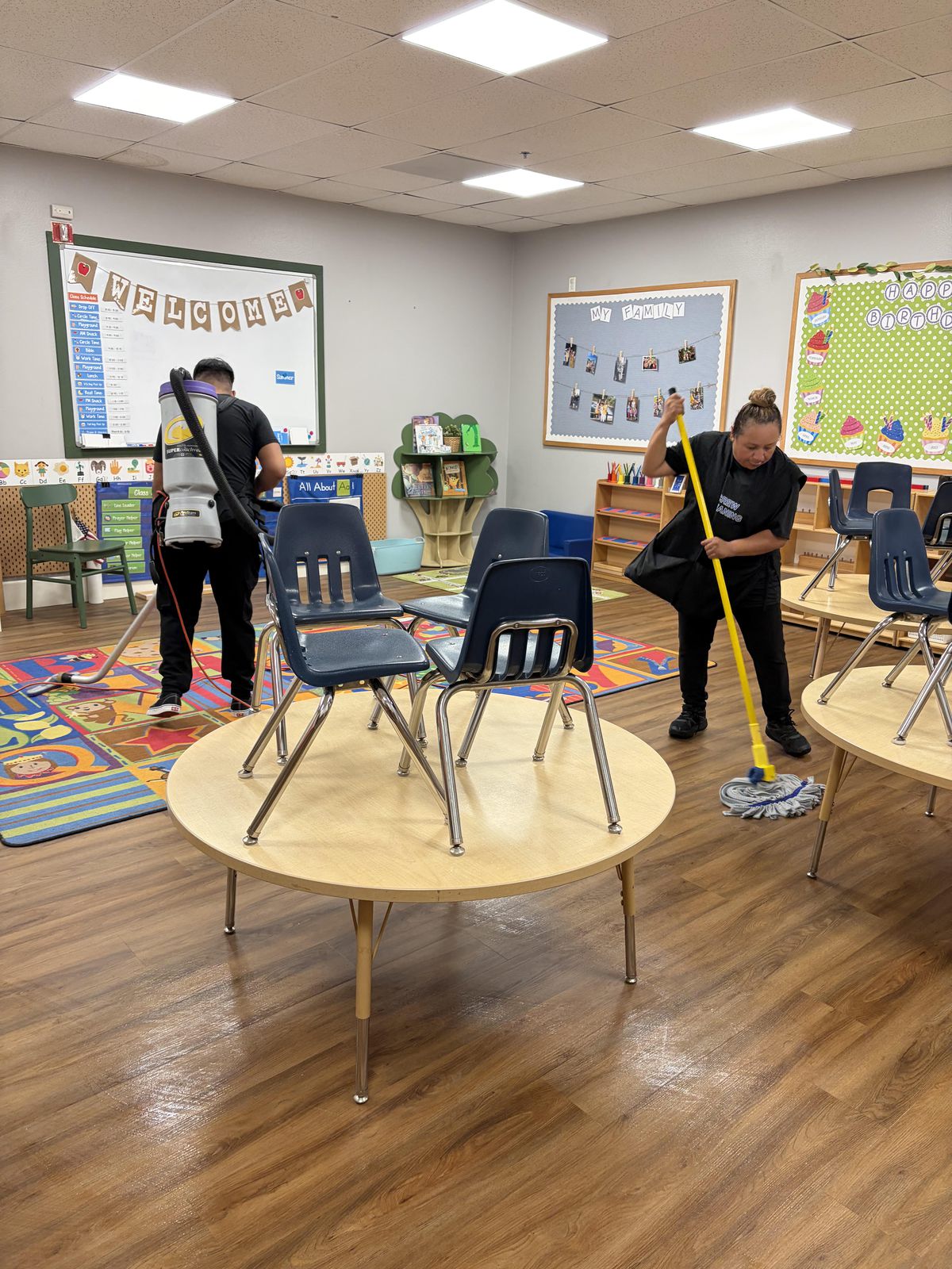 Mopping floors