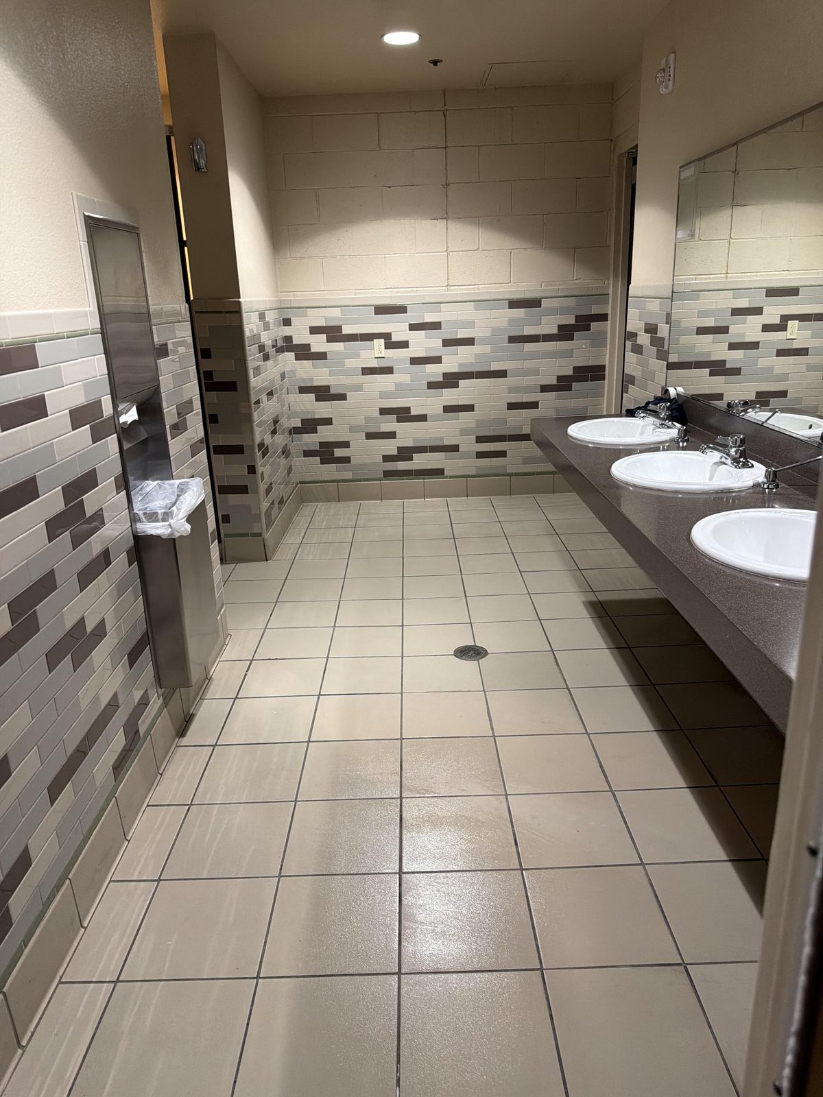 Sinks cleaned after hours