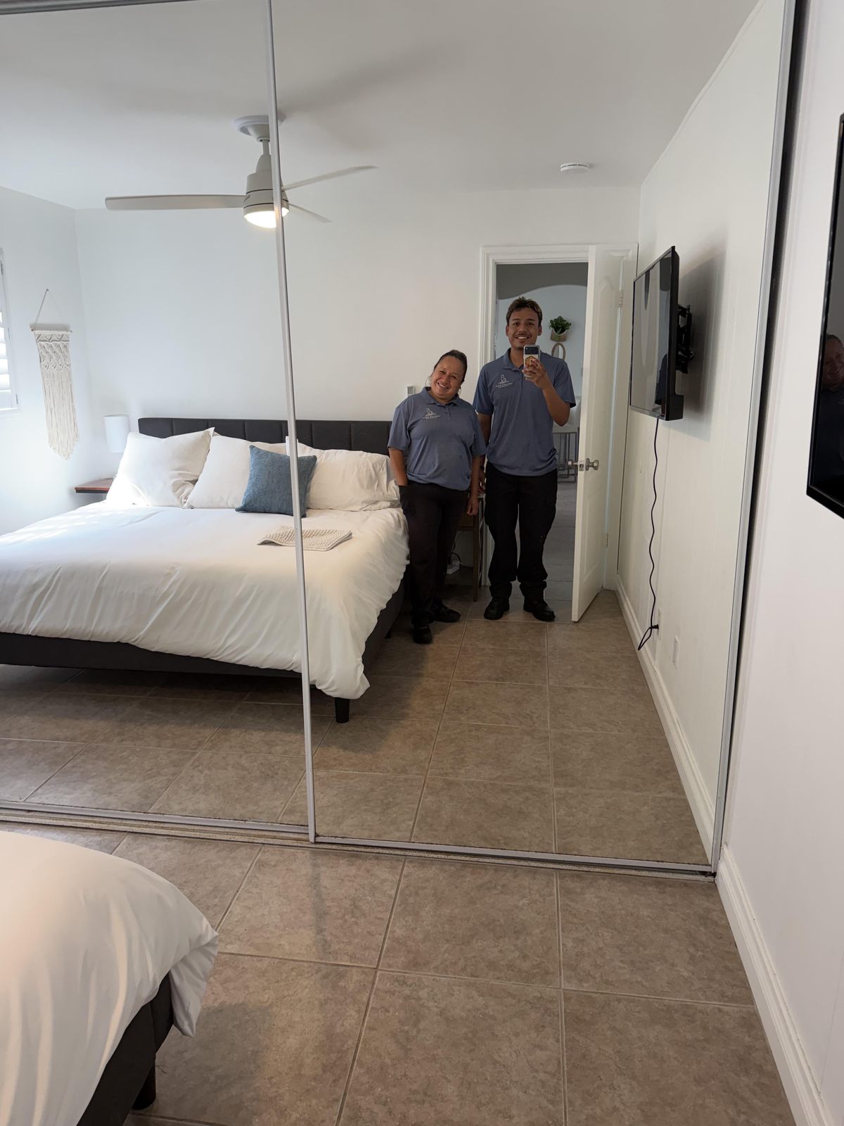 Our team at work in a home
